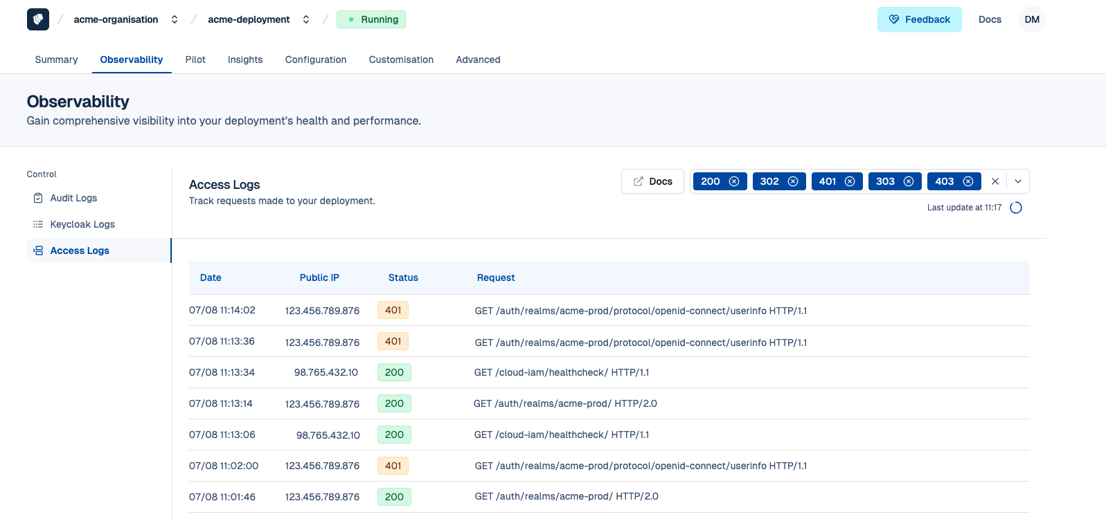 Get Access logs