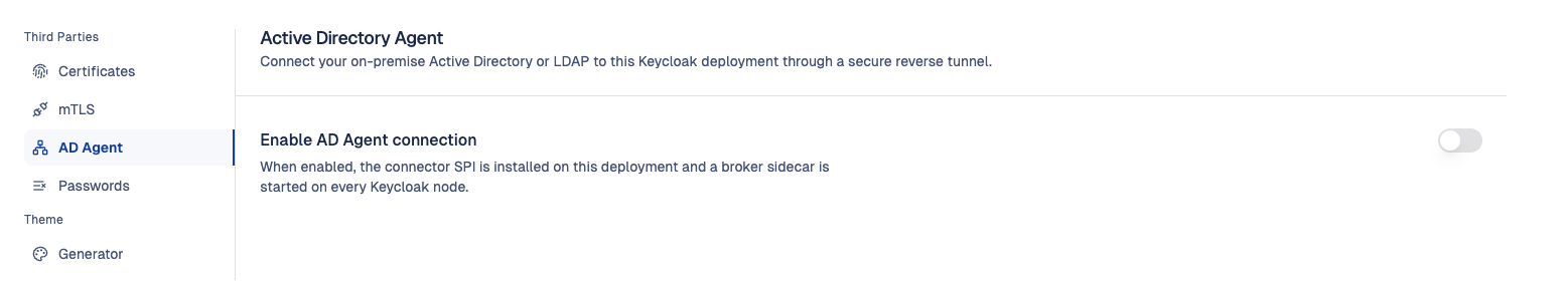 Cloud-IAM Console - AD Agent feature