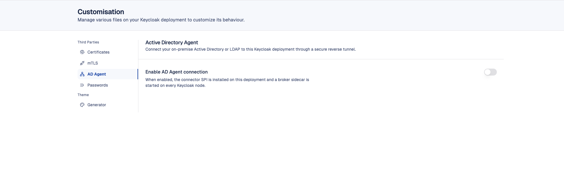 Cloud-IAM Console - Navigate to AD Agent tab