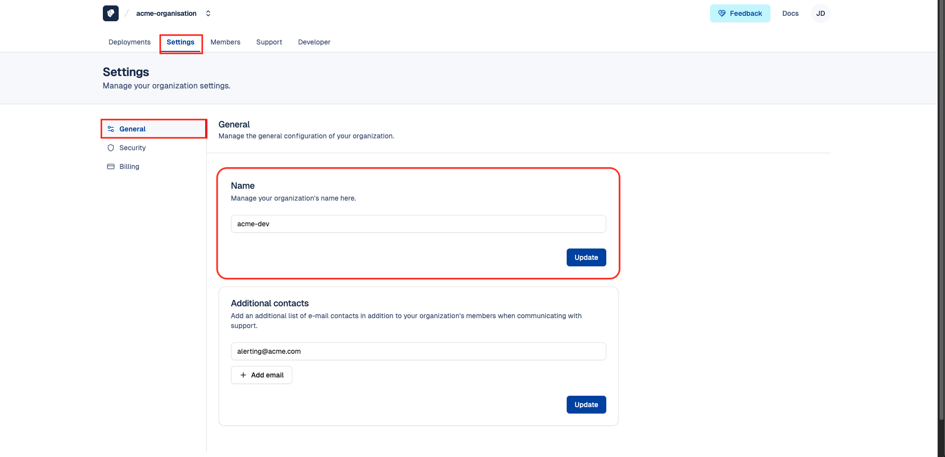 Cloud-IAM Console - Rename Organization