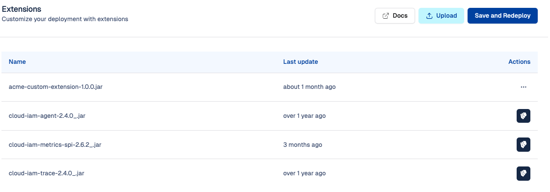 Cloud-IAM Console - Custom Extension feature
