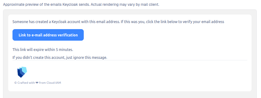 Cloud-IAM Console - Left aligned email theme