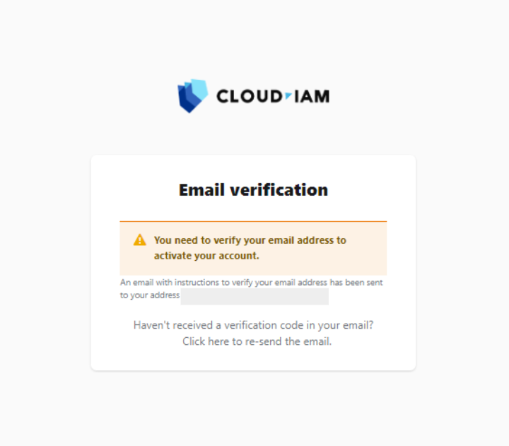 Page register - Email Verification