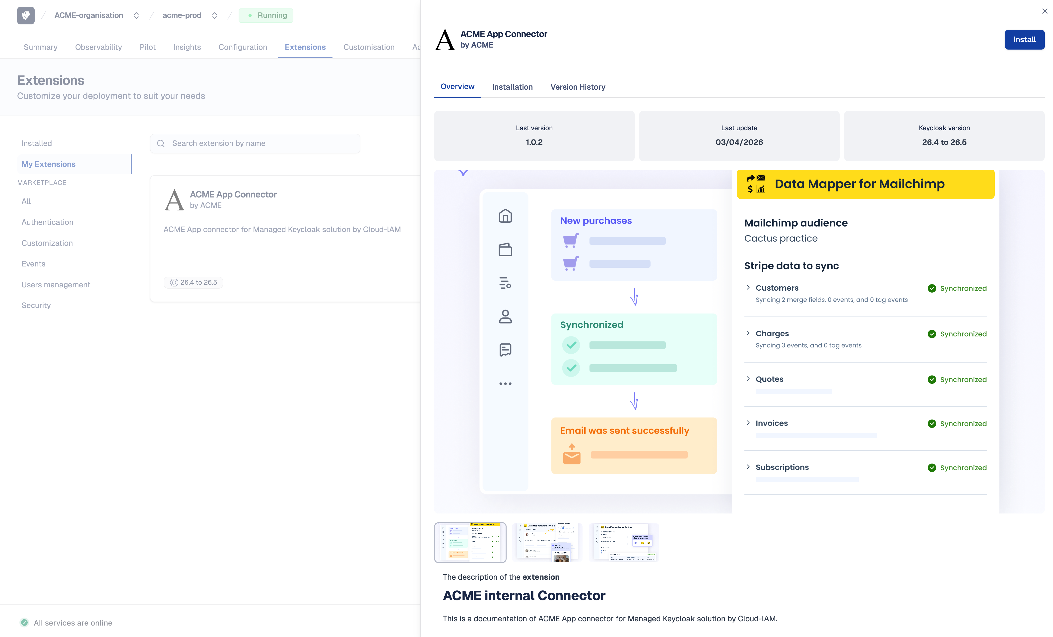 Cloud-IAM Console - Install extension