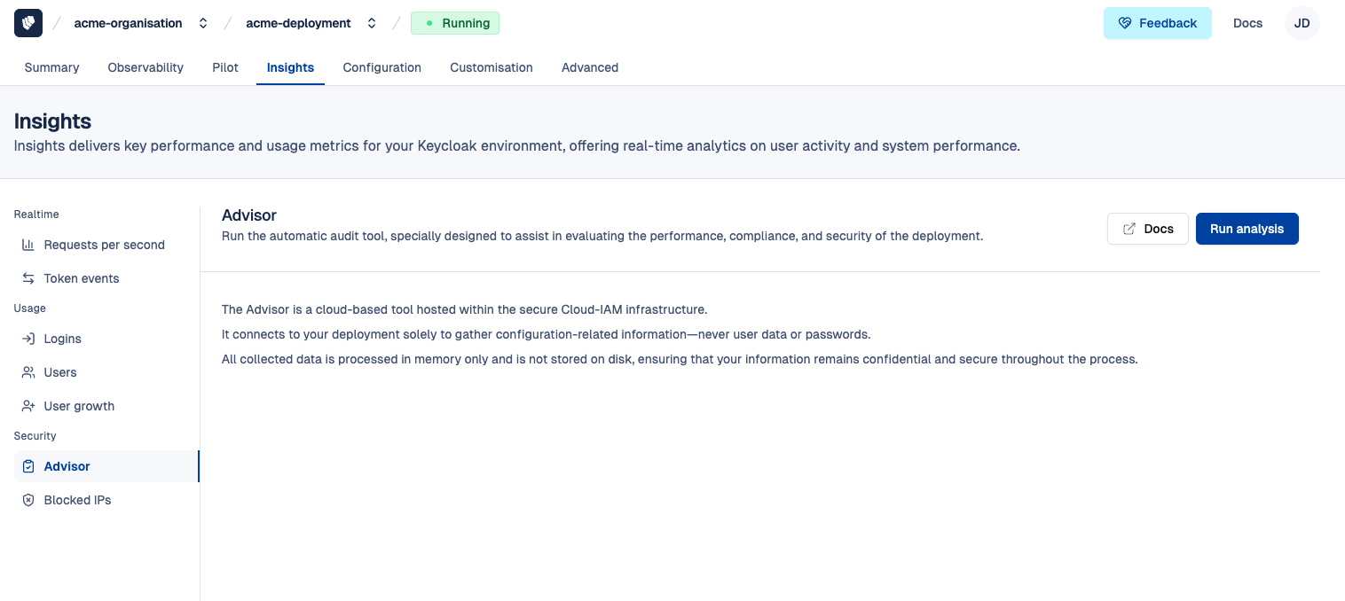 Keycloak advisor Access