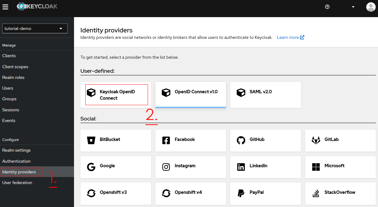 [Keycloak Console] - Add Identity Provider (OIDC)