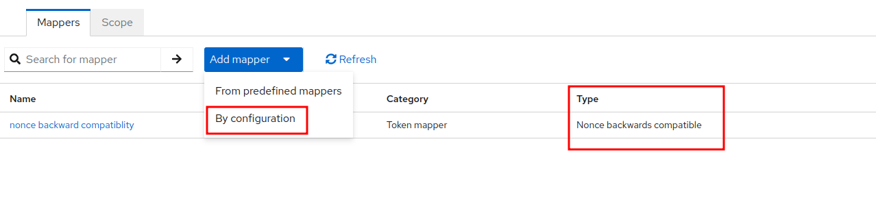 Keycloak Upgrade - Configure Nonce Mapper for backward compatibility