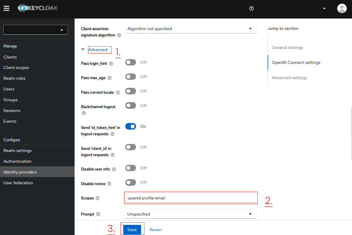 [Keycloak Console] - Define dcope from Microsoft Entra ID / Azure AD