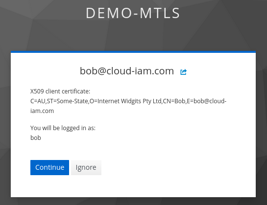 mTLS login