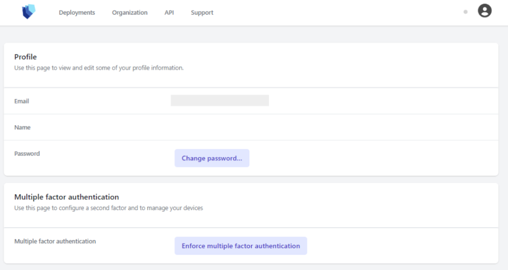 Profile Settings - Page