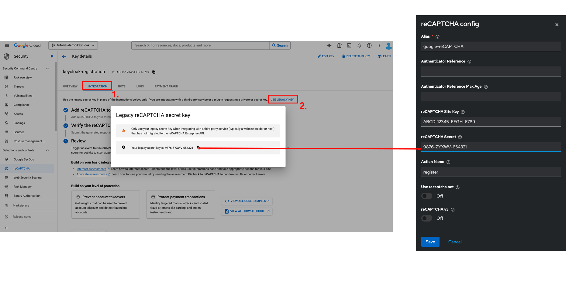 [Keycloak Console] - Configure reCAPTCHA P.2