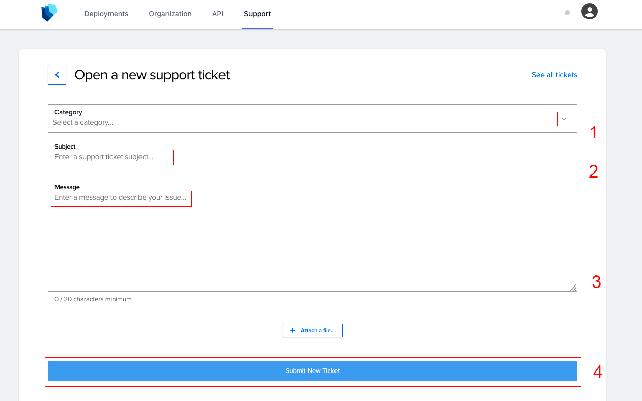 Cloud-IAM Console - Complete the support ticket form