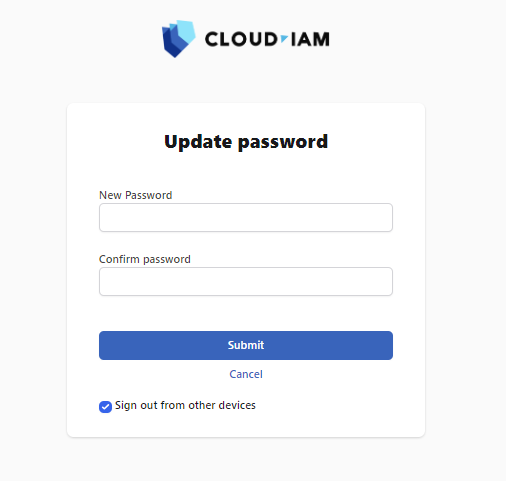 Update Password - Page