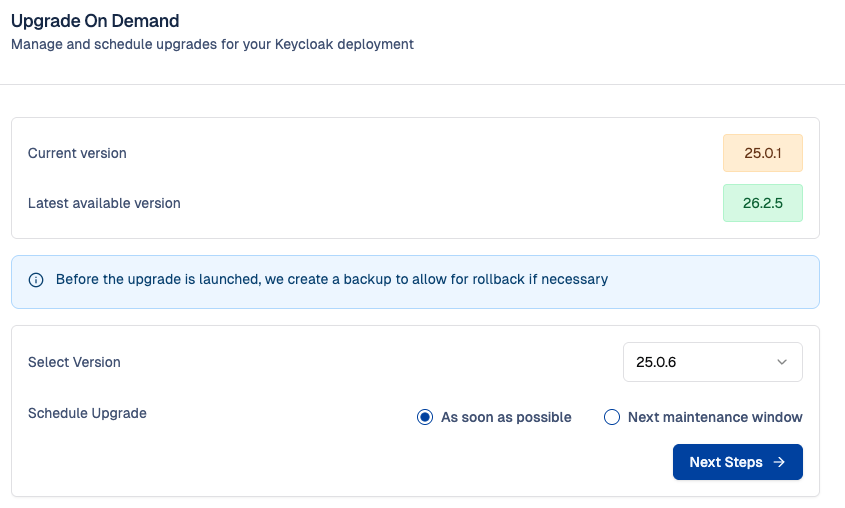 Upgrade On Demand feature