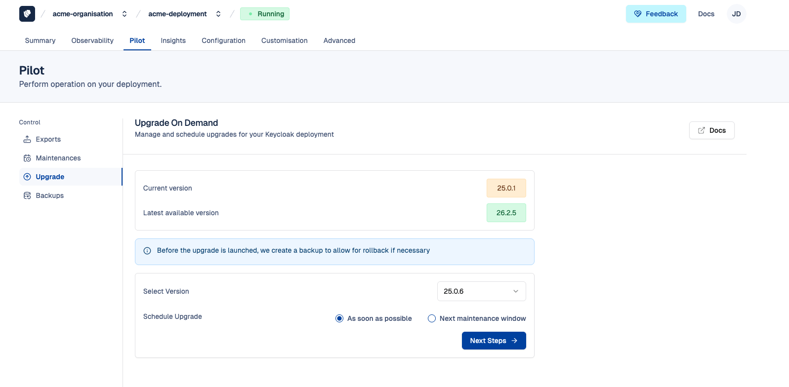 Upgrade On Demand Access